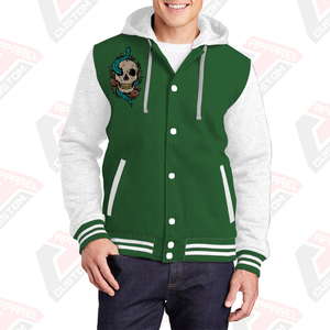 Veste universitaire élégante et chaude pour hommes avec capuche 100% coton polaire brodé Technics imprimé numérique teint uni pour l'hiver - Product Image 4