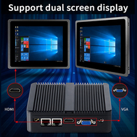 Sharerdp Celeron J6412 CPU Barebones, 4 Ethernet, Doble Lan, 2 Com, Pfsense, Sin Ventilador, 12V, Monitoreo Remoto, Mini PC Integrado