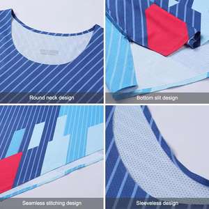 Transpirable de secado rápido sin mangas Gym Tank-Top Mesh Stretch Fabric Workout Chaleco deportivo para hombres - Product Image 6