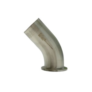 Raccord sanitaire en acier inoxydable AISI 316L BPE, coude de soudure à 45 degrés, fabrication OEM en Italie - Product Image 1
