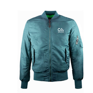 Chaquetas Bomber con Capucha y Cuello Alto Recubiertas de Buena Calidad para Hombre, Servicio OEM, MOQ Bajo, Impresión Personalizada, Estilo Béisbol - Product Image 1