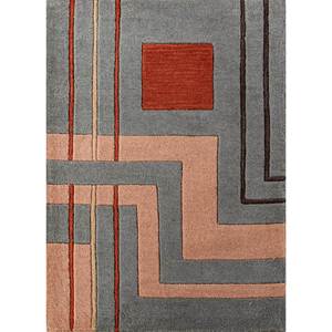 Alfombra de Lana con Patrón Geométrico Azul Aprezo, Hecha a Mano, Rectangular de 9x12, para Pasillo, 10 mm, Viscosa, Tac-7079, para el Hogar, Alfombras Jaipur ZA - Product Image 1