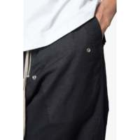 Pantalones Rave Negros con Capas de Gasa, Corte Oversize, Entrepierna Extendida