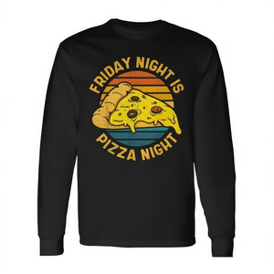 Camiseta promocional de manga larga Friday Is Pizza Night - Product Image 2