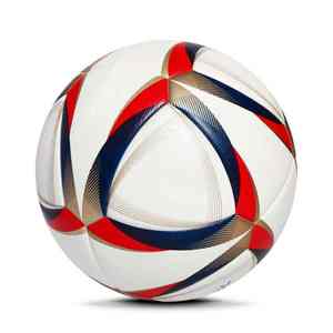 ลูกฟุตบอลฝึกซ้อมแบบมืออาชีพหนัง PU สีขาวสีแดงสีน้ำเงินขนาด5โลโก้กลางแจ้งทนทานปรับแต่งได้ - Product Image 1