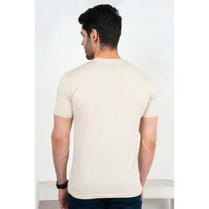 T-shirt basique en coton à col rond pour homme, faible MOQ, 100 % coton, motif uni, léger, 300 grammes, T-shirts basiques tendance compressés - Product Image 4