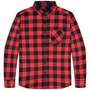 Chemise longue surdimensionnée en flanelle à carreaux en laine pour hommes, veste décontractée, chemise en flanelle tendance avec poche - Product Image 2