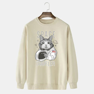 Sweat-shirt à col rond à manches longues pour homme, de haute qualité, 100% coton, molleton, logo imprimé, taille streetwear - Product Image 4