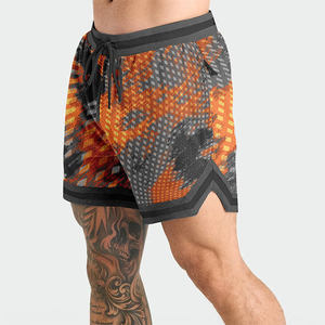 Pantalones Cortos Deportivos de Malla para Baloncesto, Gimnasio, Estilo Informal, Pantalones Cortos Deportivos de Doble Capa para Hombre - Product Image 3