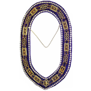 Collar de cadena masónica para grandes oficiales Blue Lodge Diamantes de imitación chapados en oro bordados MOQ bajo - Product Image 5