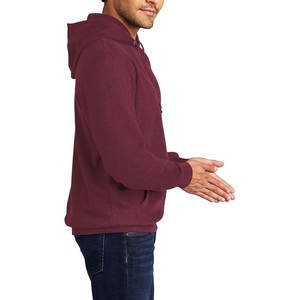 Haute qualité poids lourd 100% coton hommes sweats à capuche Streetwear bouffée impression à capuche Vintage bleu hommes à capuche hommes sweats à capuche - Product Image 3