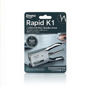 เครื่องเย็บกระดาษแบบยึดติด/ปลดออกได้ Rapid K1 24/6 24/8+ ความจุ 50 แผ่น (80 กรัม/ตร.ม.) โลหะชุบโครเมียม สำหรับใช้ในสำนักงาน - Product Image 2