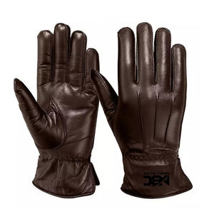 Guantes de conducción de invierno para hombre con pantalla táctil, guantes de vestir de cuero PU - Product Image 5