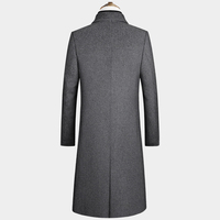 Manteau en laine à col montant et à capuche pour homme, pour l'hiver et le printemps