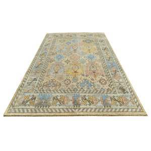 Tapis de luxe persan fait à la machine en polyester antidérapant de grande taille, hauteur de poils moyenne, broderie turque abstraite pour chambre à coucher - Product Image 3