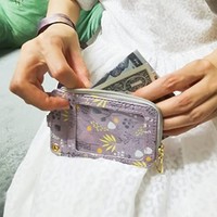 Dompet Kartu Bisnis Polyester Anti RFID Custom Print dengan 25 Desain, Jendela ID, 5 Slot Kartu, Tali Leher/Pergelangan Tangan