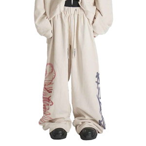 Pantalons de survêtement décontractés pour hommes sur mesure, 100% coton Oxford, imperméables, respirants, jambes larges, taille plus, fabrication sur mesure - Product Image 1