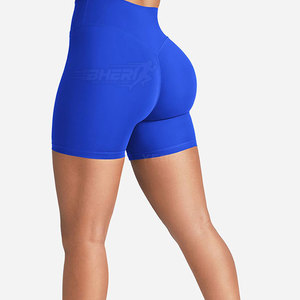 Shorts Deportivos de Cintura Media para Mujer, para Entrenamiento Físico, Gimnasio, Yoga, Correr, Ajuste Regular, Cintura Elástica, Tela de Lona, Secado Rápido - Product Image 2