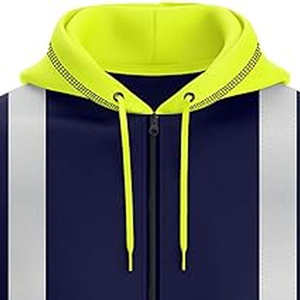 Haute visibilité porter des sweats à capuche couleur verte haute visibilité vêtements réfléchissants pour les autoroutes sweat à capuche réfléchissant qualité supérieure - Product Image 3