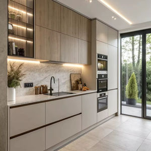 Armoire de cuisine moderne à plat | CBMmart Meubles en mélamine MDF/contreplaqué personnalisés - Product Image 1