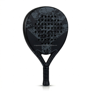 Fabricante de Raquetas de Pádel Negras Personalizadas al por Mayor, OEM ODM, Raqueta de Pádel Profesional de Fibra de Carbono 18K con Logotipo Personalizado - Product Image 5