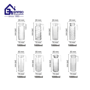 Bán Buôn 1000Ml Thủy Tinh Trong Suốt Nước Jug Đối Với Trang Chủ Sử Dụng Lọ Thủy Tinh Máy Làm Bình Thủy Tinh Với Giá Rẻ Giá Với Xử Lý - Product Image 2