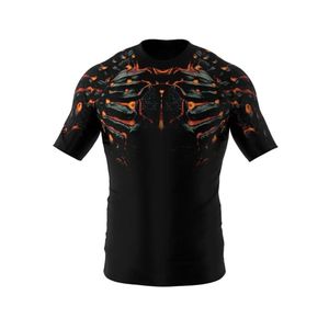 Impression par sublimation personnalisée BJJ MMA Jiu Jitsu séchage rapide évacuation de l'humidité éruptions cutanées respirantes demi-manche conception UPF50 bas prix - Product Image 1