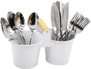 Porte-couverts à 2 compartiments en métal de la meilleure qualité pour restaurant de table de comptoir de cuisine à bas prix - Product Image 6