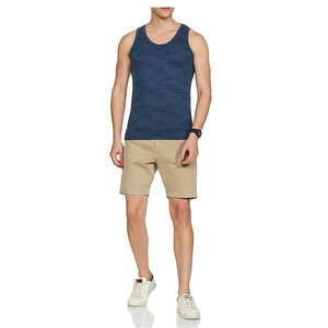 Moisture Wicking Workout Tank Breathable & Stretchable Fabric Mens Ribbed Muscle Tank Casual & Gym Wear Manufacturer - Product Image 3