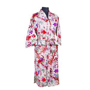 Robe kimono en coton 100% pur, tricotée, matelassée, faite à la main, confortable, pour l'hiver/le printemps/l'automne, motif écologique, vente en gros - Product Image 6