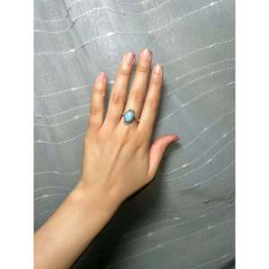 Navajo-<b>Crafted</b> Cultural Collectible Ring Golden Hill Turquoise & Sterling Silver Size 7.75 - Product Image 5