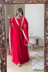 Vestido de fiesta indio y paquistaní de diseñador con Dupatta para ocasiones especiales - Product Image 5