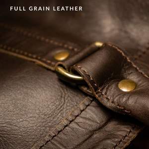 Bolsa de Viaje de Cuero Genuino de Alta Calidad, Bolsa de Lona de Viaje Unisex Duradera y Moderna con Cierre de Cremallera y Asa Extensible - Product Image 5