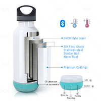Botol minum olahraga stainless steel vakum termos musik pintar mulut sempit grosir dengan speaker nirkabel