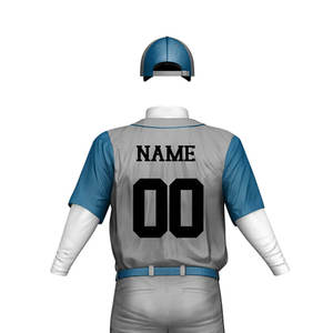 Conjuntos de uniformes de béisbol transpirables personalizados al por mayor ropa para deportes al aire libre 100% poliéster secado rápido logotipo personalizado nombre del equipo personalizado - Product Image 5