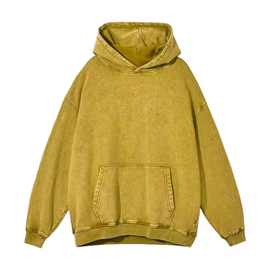 Sweat à capuche surdimensionné court personnalisé pour homme, impression en relief, polyester/coton, polaire 360g, respirant, anti-rétrécissement, vêtement d'hiver - Product Image 1