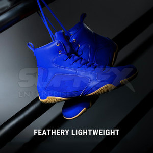 Zapatos de Boxeo de Cuero Flexibles para Hombre, Suela Suave Antideslizante, Calzado Deportivo de Interior, Color Personalizado a la Moda - Product Image 3