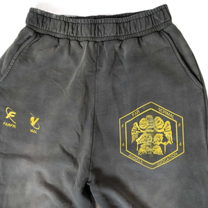 Streetwear noir unisexe pour hommes et femmes, survêtements en coton et polyester, survêtements athlétiques au design personnalisé lavés à l'acide - Product Image 2