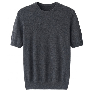 High Quality Men's 100% Cotton <b>Black</b> T-Shirt Custom Logo Rounded Neck Anti Pilling Feature Sporty Style Short Solid Print - Product Image 6