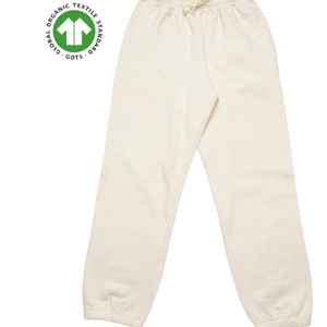 กางเกงผ้าคอตตอนออร์แกนิกสำหรับผู้หญิงผ้าฟลีซรุ่นธรรมชาติขนาด9ออนซ์ผ้ากำมะหยี่และอบอุ่นผ่อนคลายและมีสายรัดเอวยืดได้ - Product Image 1