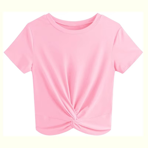 Fabricación de alta calidad al por mayor de encargo barato verano moda blusa Crop Tops camiseta personalizada en diferentes colores comodidad - Product Image 6