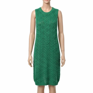 เดรสลำลองถักแบบไม่มีแขน ระบายอากาศได้ดี ผ้าเนื้อนุ่ม ยืดหยุ่น น้ำหนักเบา เหมาะสำหรับใส่ในฤดูร้อน สวมใส่สบาย ดีไซน์ทันสมัยสำหรับผู้หญิง - Product Image 1