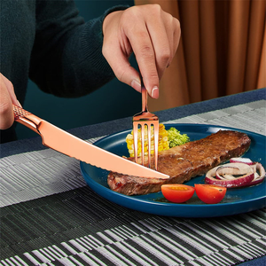 Vente en gros de couverts de luxe en acier et métal couverts en miroir plaqué durable mariage restaurant fête couteau fourchette cuillère - Product Image 4