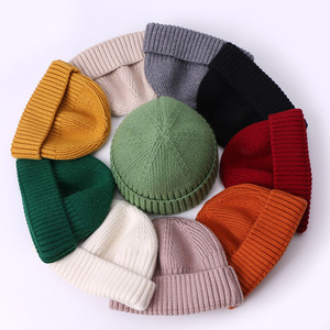 Gorro de piel de melón tejido de alta calidad listo para enviar personalizado al por mayor, gorros de bebé, gorros unisex para invierno - Product Image 1