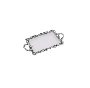 Plateau de service en métal traditionnel en relief, forme rectangulaire, excellente qualité, superbe plateau de service fait à la main - Product Image 1