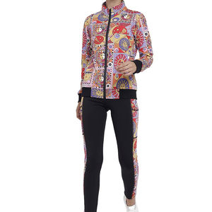 Precio al por mayor de punto personalizado Logo OEM mujeres sublimación tendencia chándal con completo personalizar nuevo diseño impreso chándal - Product Image 1