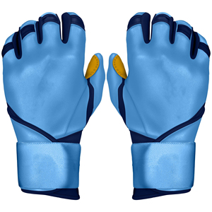 Guantes de bateo de béisbol de cuero suave real puño completo ajuste personalizado duradero transpirable impermeable ligero para diestros/zurdos - Product Image 1