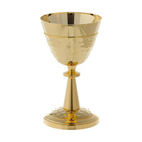 Calice doré pour la prière sacrée, calice de designer, artisanat royal, gobelet idéal pour les cérémonies religieuses, l'autel et la communion