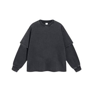 T-shirts décontractés pour hommes à col rond à double manche de qualité sur mesure, respirants, best-sellers pour hommes - Product Image 1