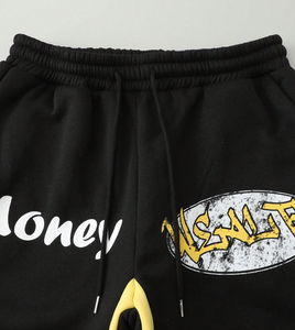 Sweat-shirt à capuche imprimé DTG personnalisé pour hommes et pantalon évasé survêtement décontracté 2 pièces à la mode - Product Image 5